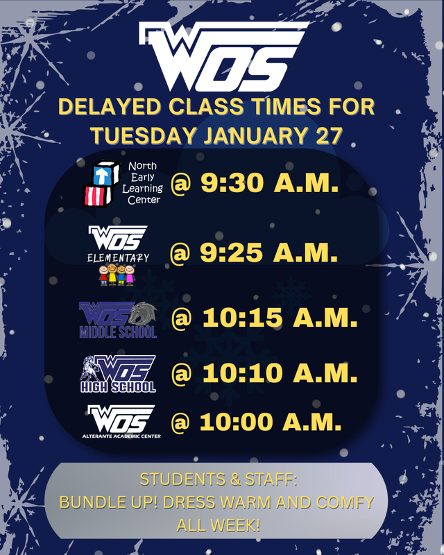 WOS Delayed Start Times 012726