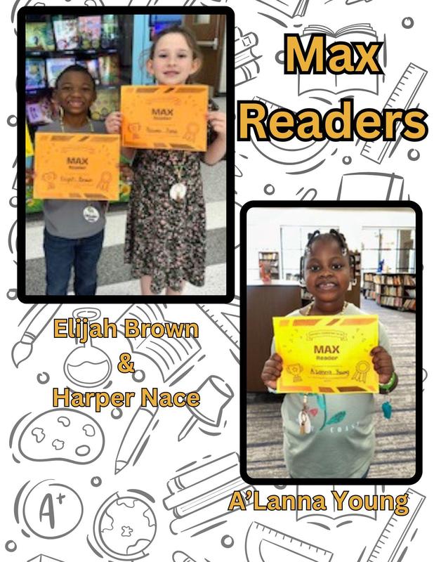 students pictured with reading certificates