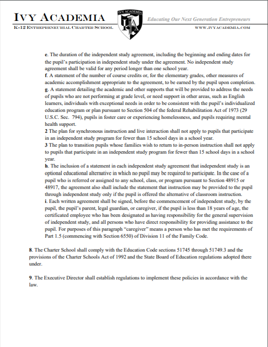 Independent Study Policy Page 4