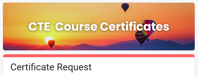 Link to | CTE Certificate Request