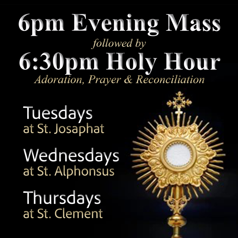 Holy Hour offers Quiet Reflection, Personal Prayer, Adoration and Reconciliation