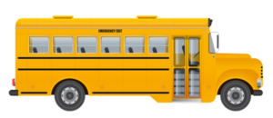 A yellow school bus with multiple windows and an emergency exit.