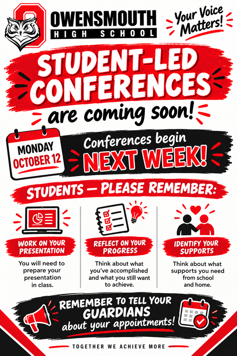 Student-Led Conferences Flier