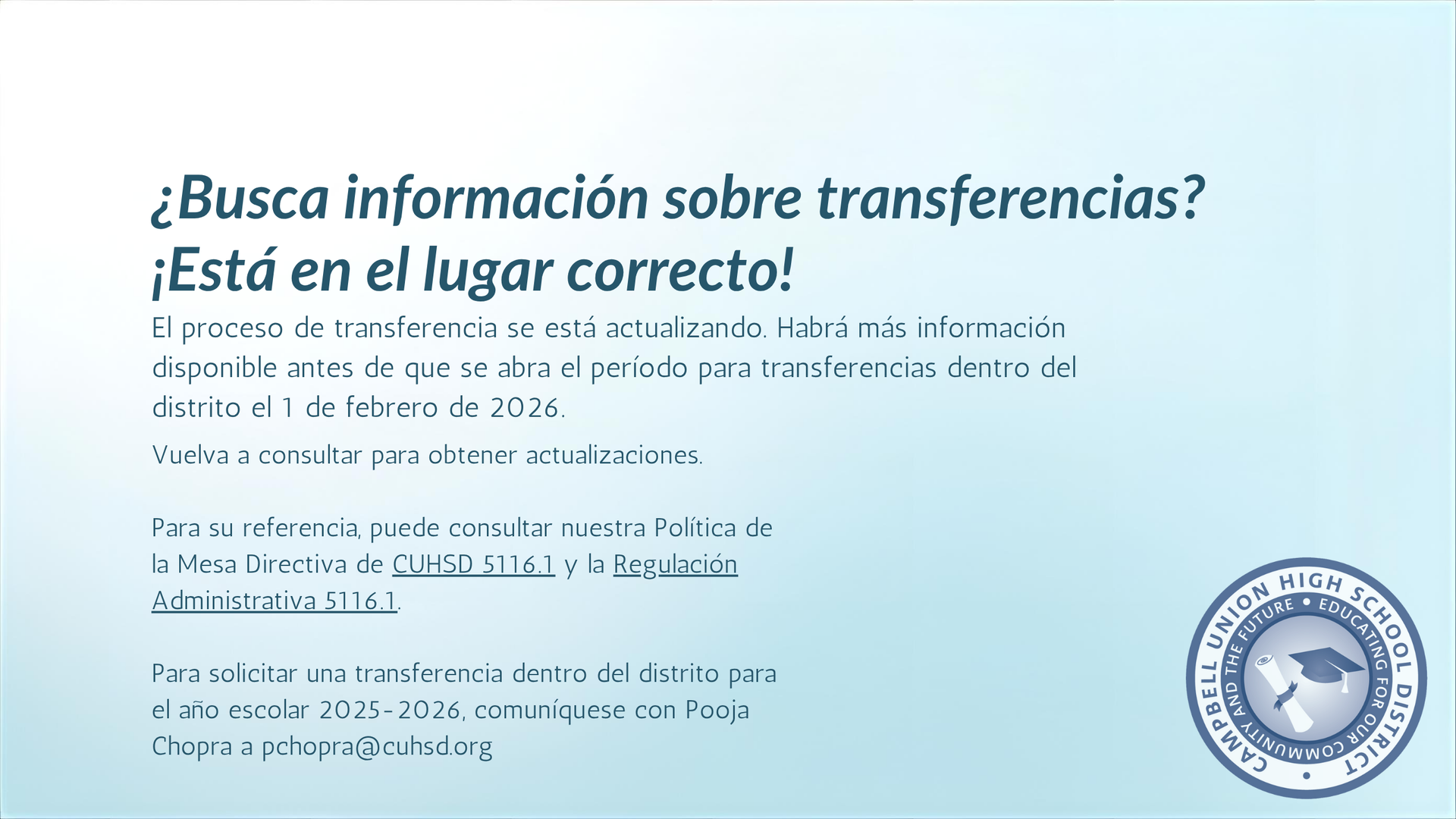 Próximamente cambios en el proceso de transferencias