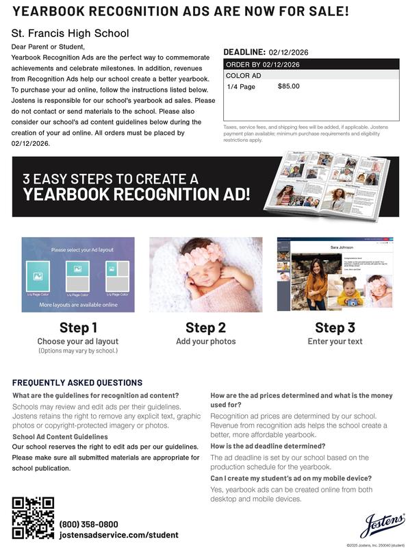 Senior Yearbook Recognitions are Now For Sale! Featured Photo