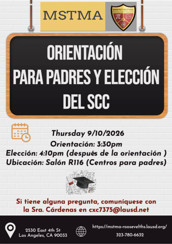 Flyer with translated information
