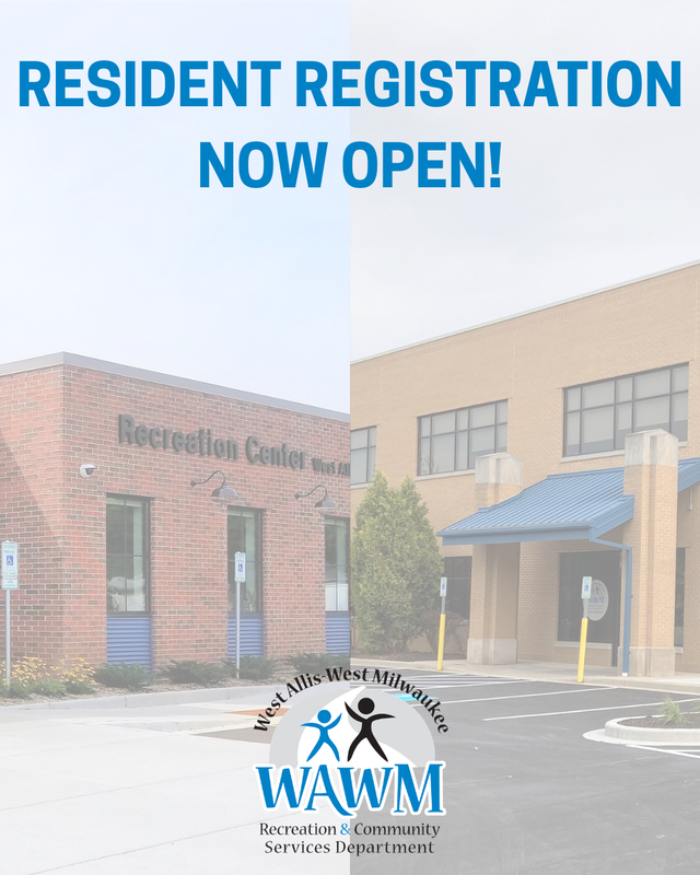 Photo of two exterior buildings with rec logo