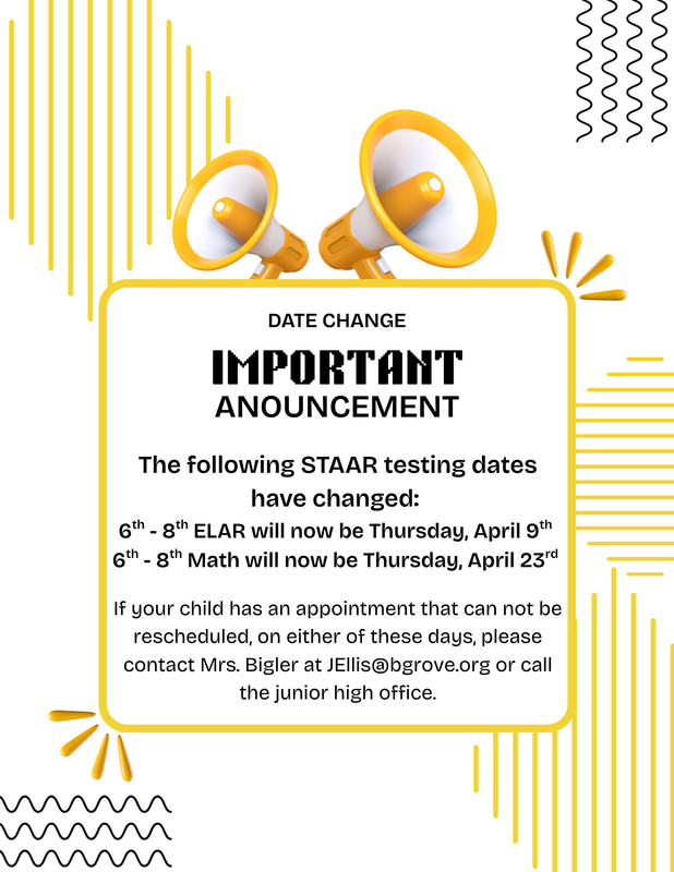 STAAR Testing Date Changes