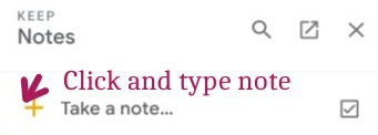 type in notes