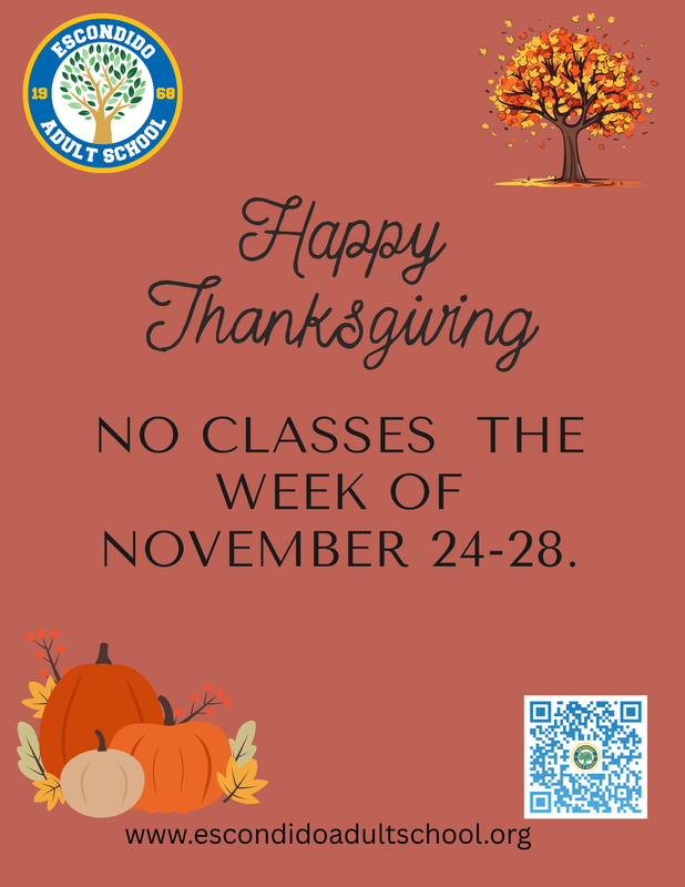 EAS Closed for Thanksgiving Break 11/24-11/28