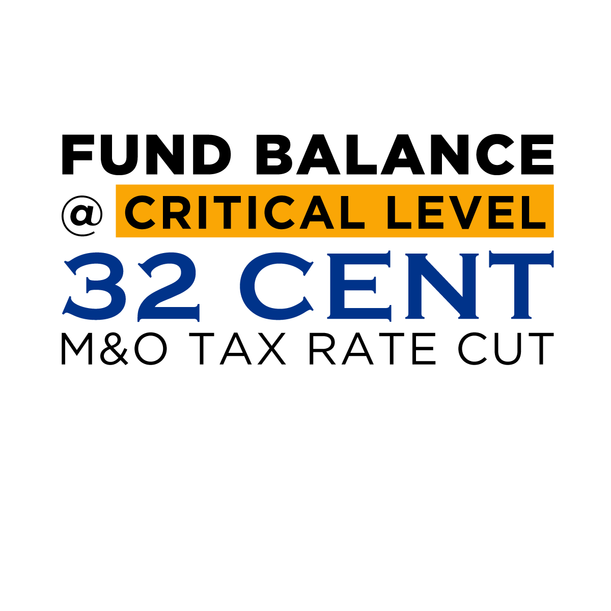 Fund Balance at Critical Level 32 cent M&O tax rate cut