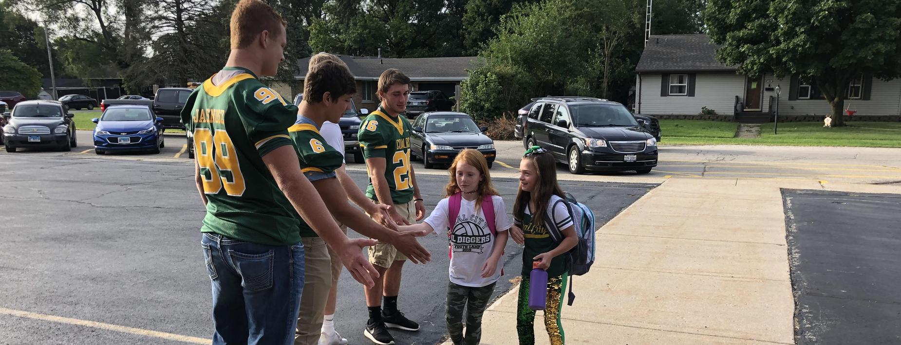 Meeting the world famous Coaler Football Players