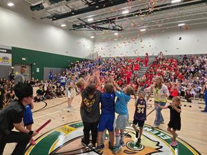 Image of students at pack celebration.