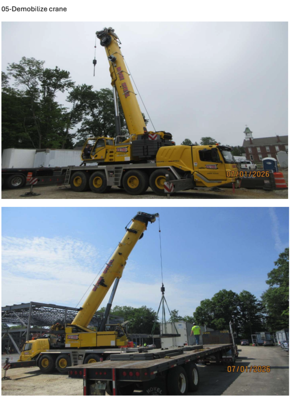 demobilizing the crane