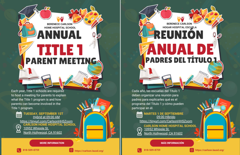 Annual Title 1 Flyer