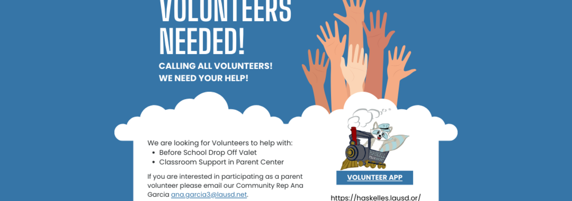 VOLUNTEERS NEEDED