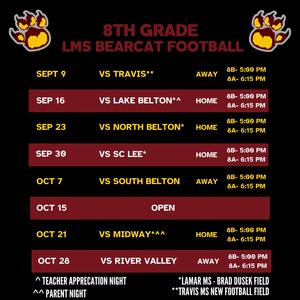 Lamar football schedule