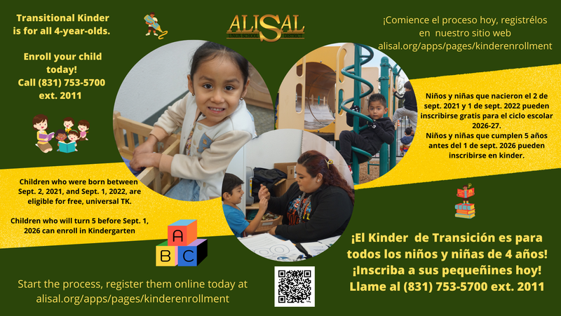 Graphic describing kinder enrollment options for 2026-27