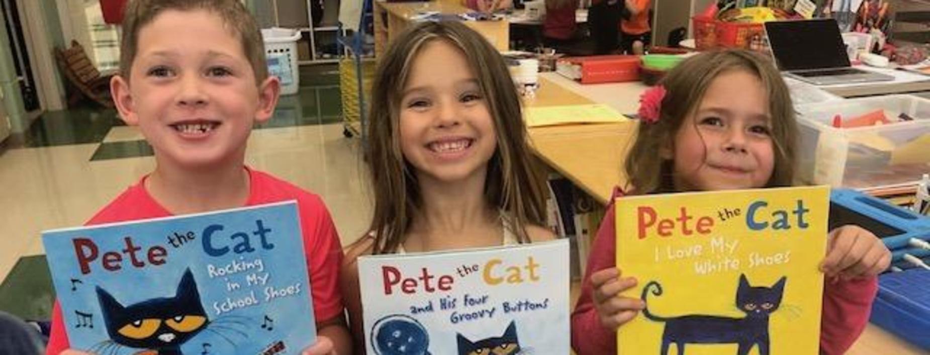 Pete the Cat in Mrs. Haab's room.