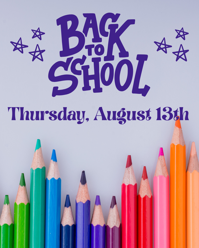 First Day of School - Thursday, August 13th Thumbnail Image