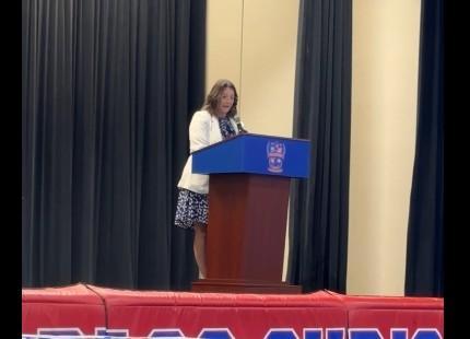 c/o 2029 Commit to Graduate Ceremony: Guest Speaker, Ms. Roni Lizana c/o 1999…Finish what you start-Work through difficult times-Don’t give up