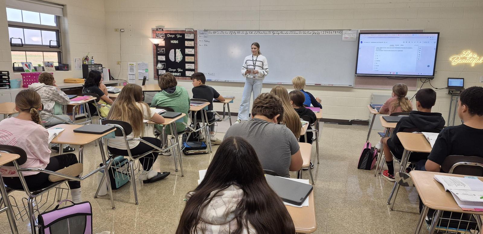 Advanced Teaching Methods student at teaching site.