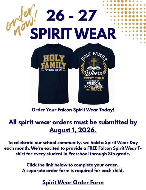26-27 Spirit Wear Orders Featured Photo