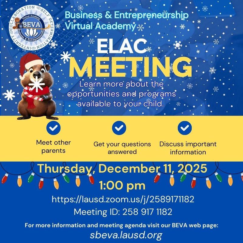 ELAC Meeting Post