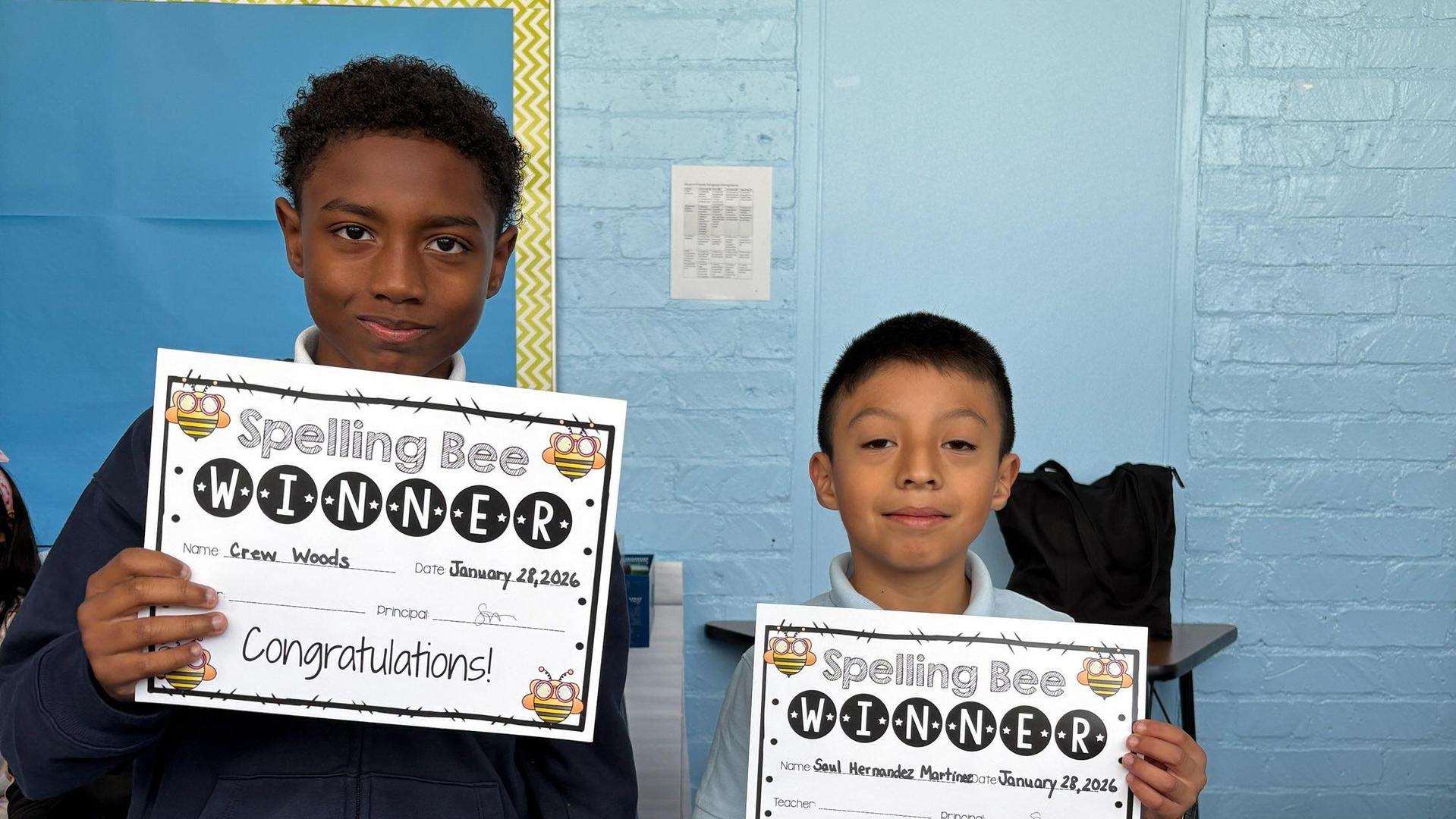 Spelling Bee winners