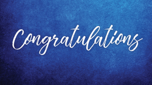 Congratulations