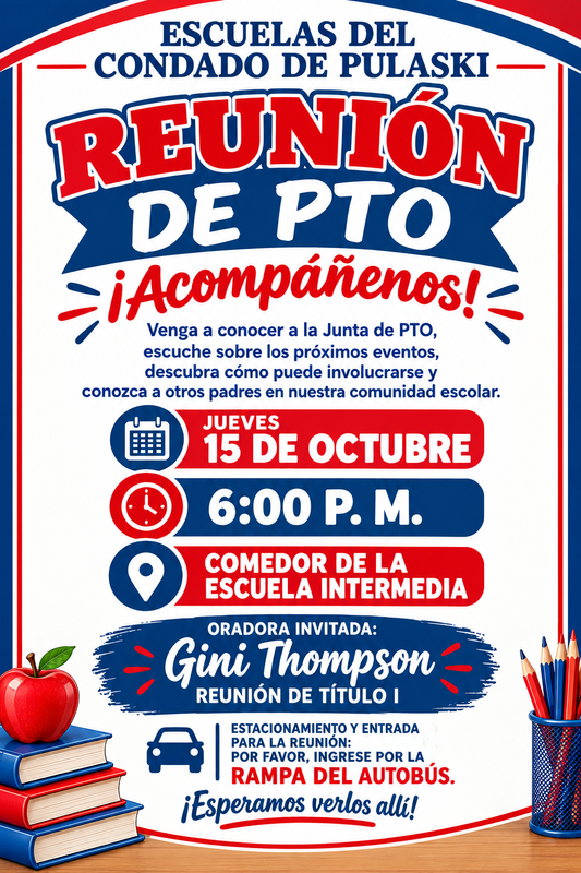 PTO Meeting Graphic Spanish