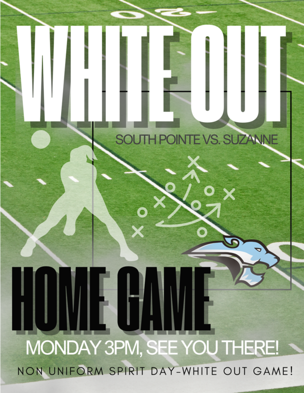 WHITE OUT FOR HOME GAMES ON MONDAY!