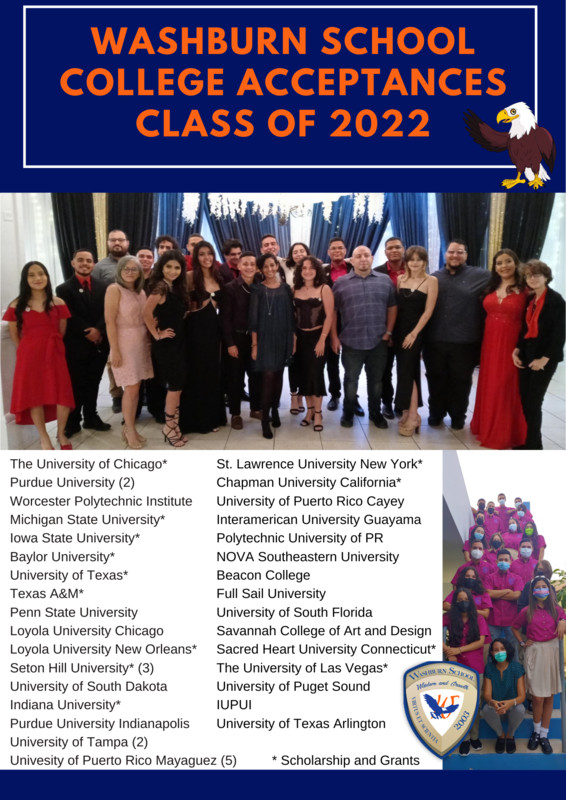 From Washburn School in Ponce, Puerto Rico to the World - Class of 2022 College Acceptances Featured Photo