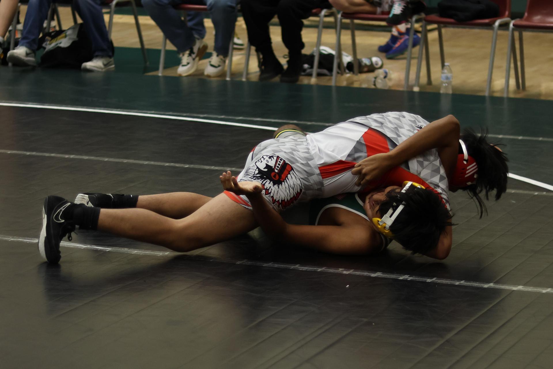 boys wrestling at liberty duals