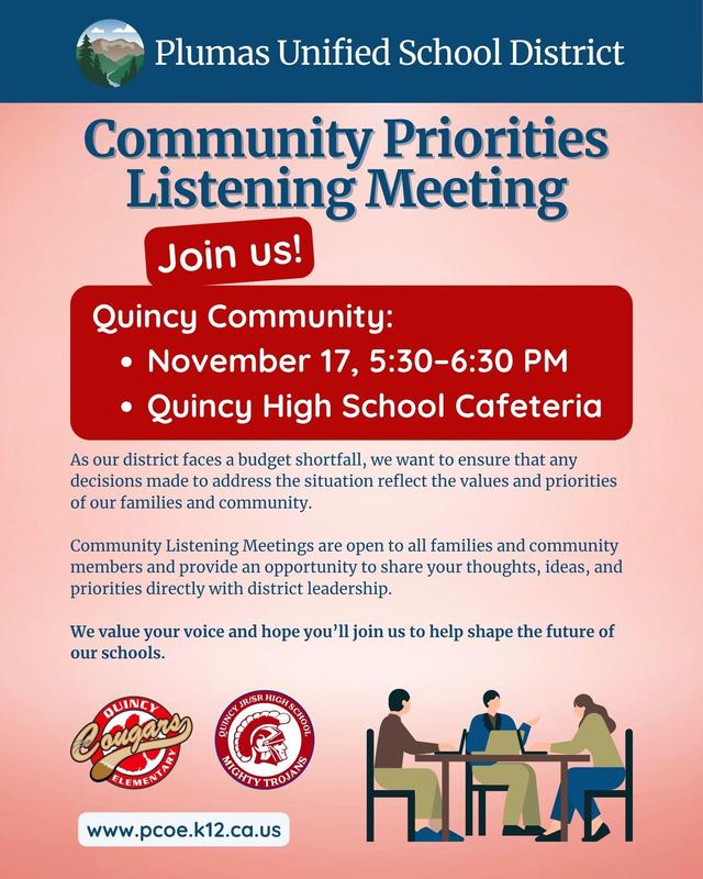 Listening Meeting Flyer for Quincy