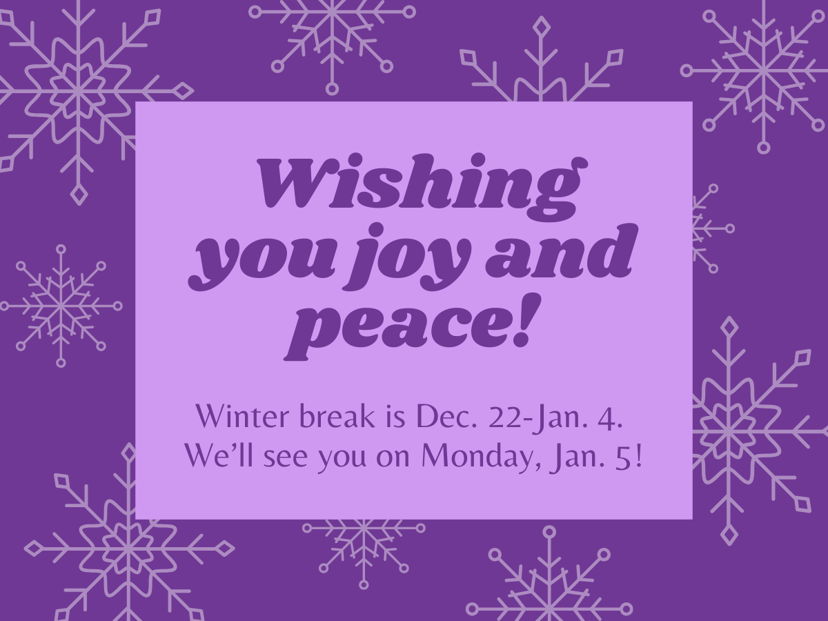 promo graphic - winter break dates