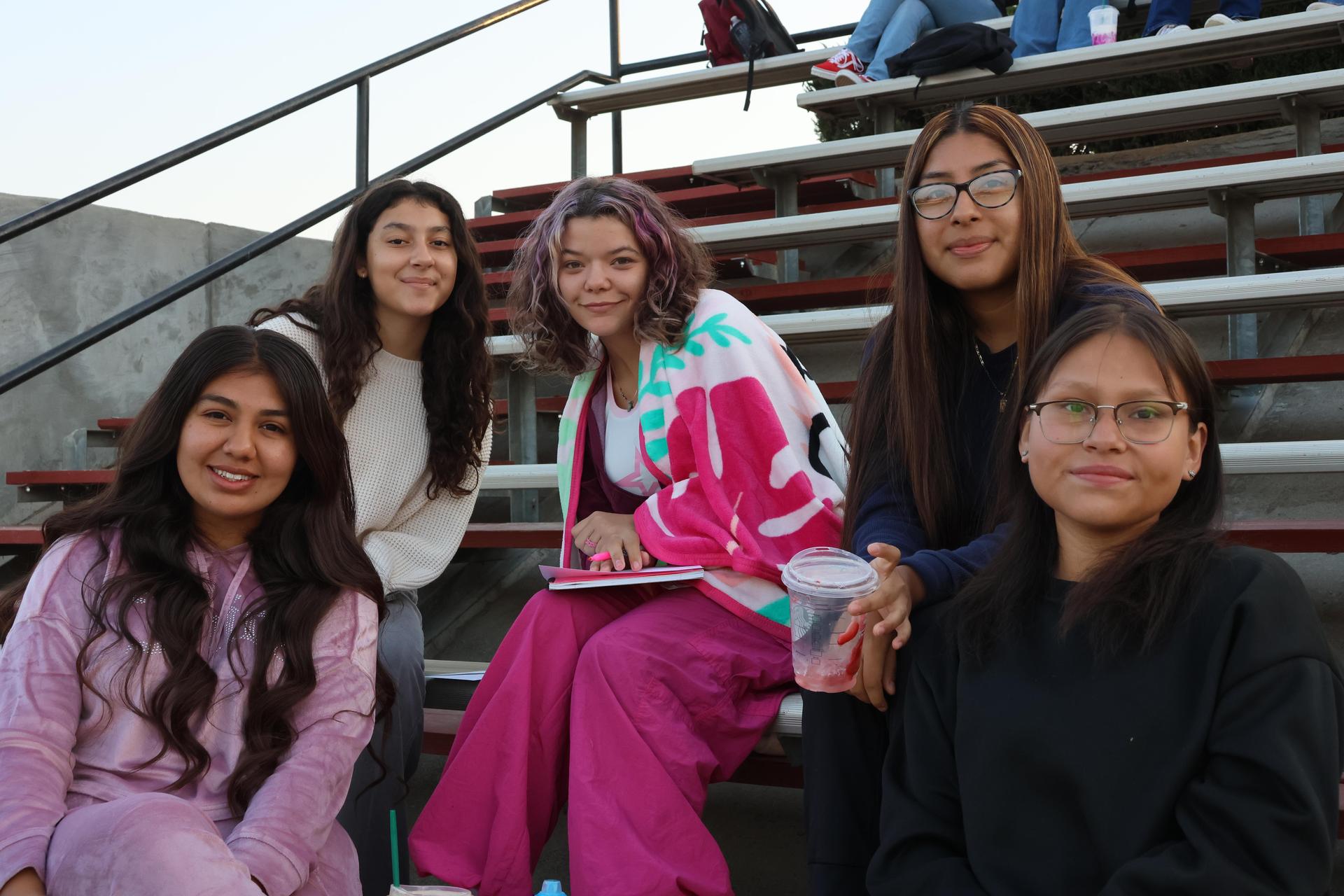 seniors and staff enjoying senior sunrise