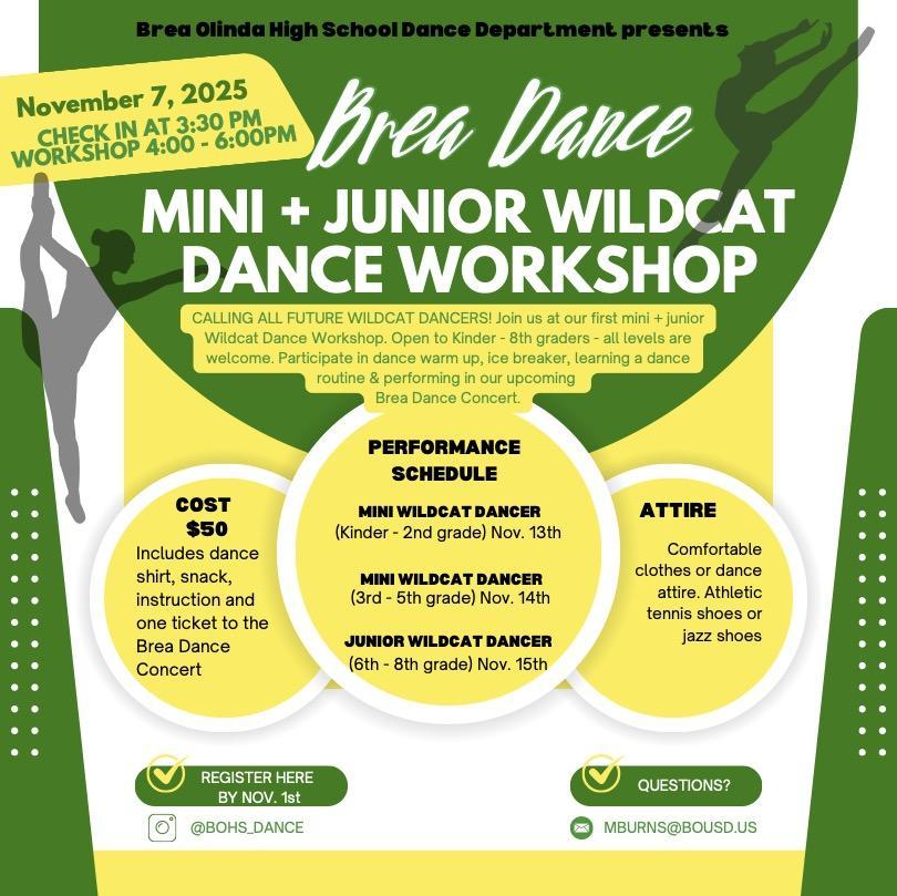 Brea Dance Mini + Junior Workshop 2025