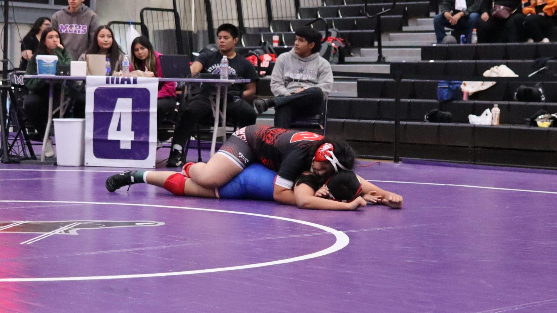Girls wrestling at madera south