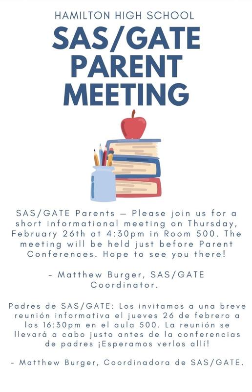 SAS/GATE Parent Meeting
