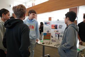 IB students present their research project to classmates