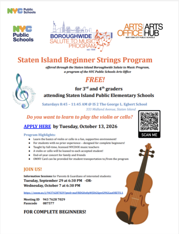 Flyer to register for the information session on October 7, 2026