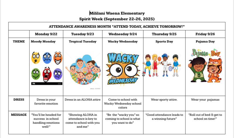 Spirit Week Template