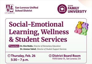 English-language flyer for Family University on Feb. 26
