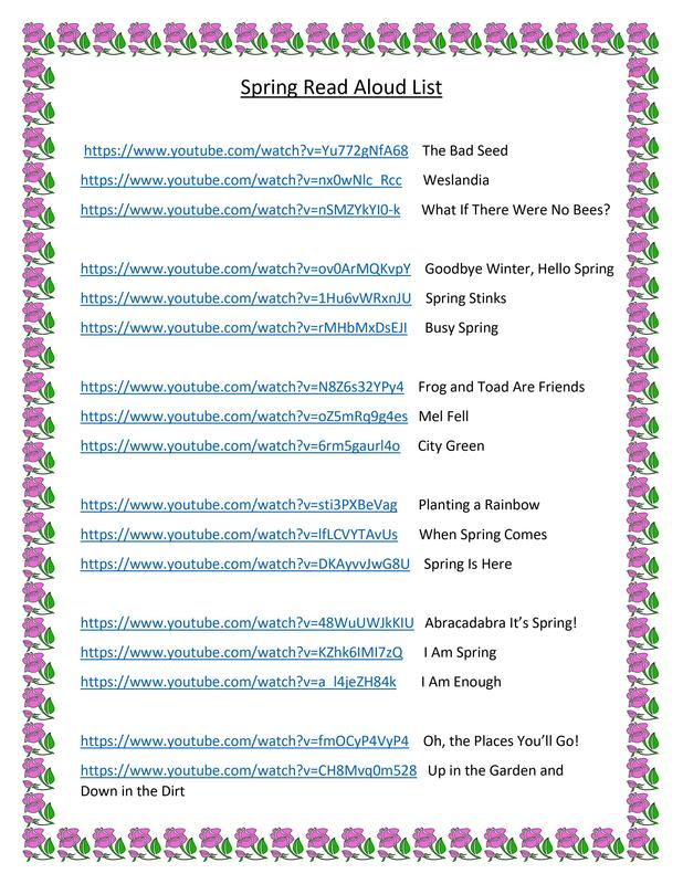 Spring Reading Selections
