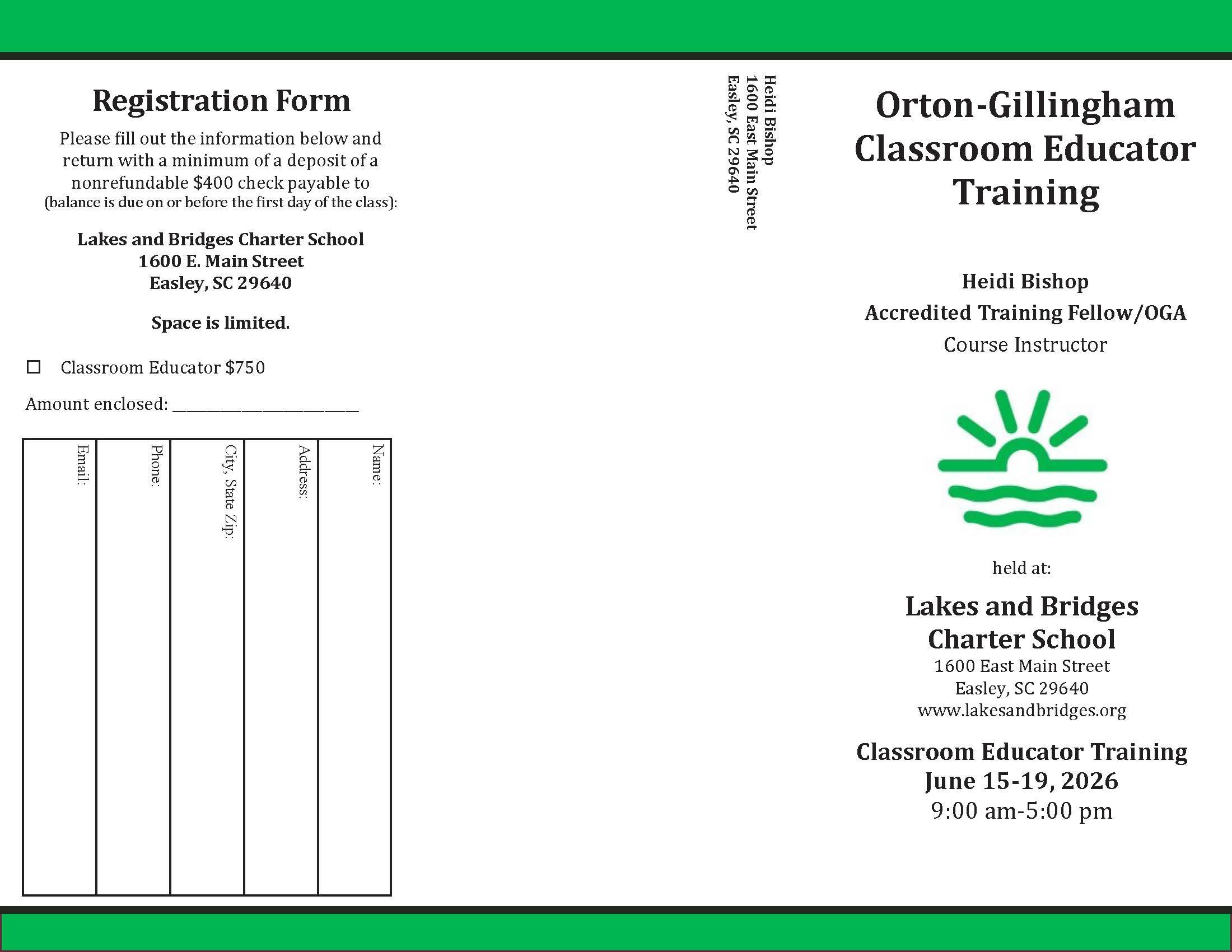 OG Classroom Educator Training - June 15-19, 2026, page 1