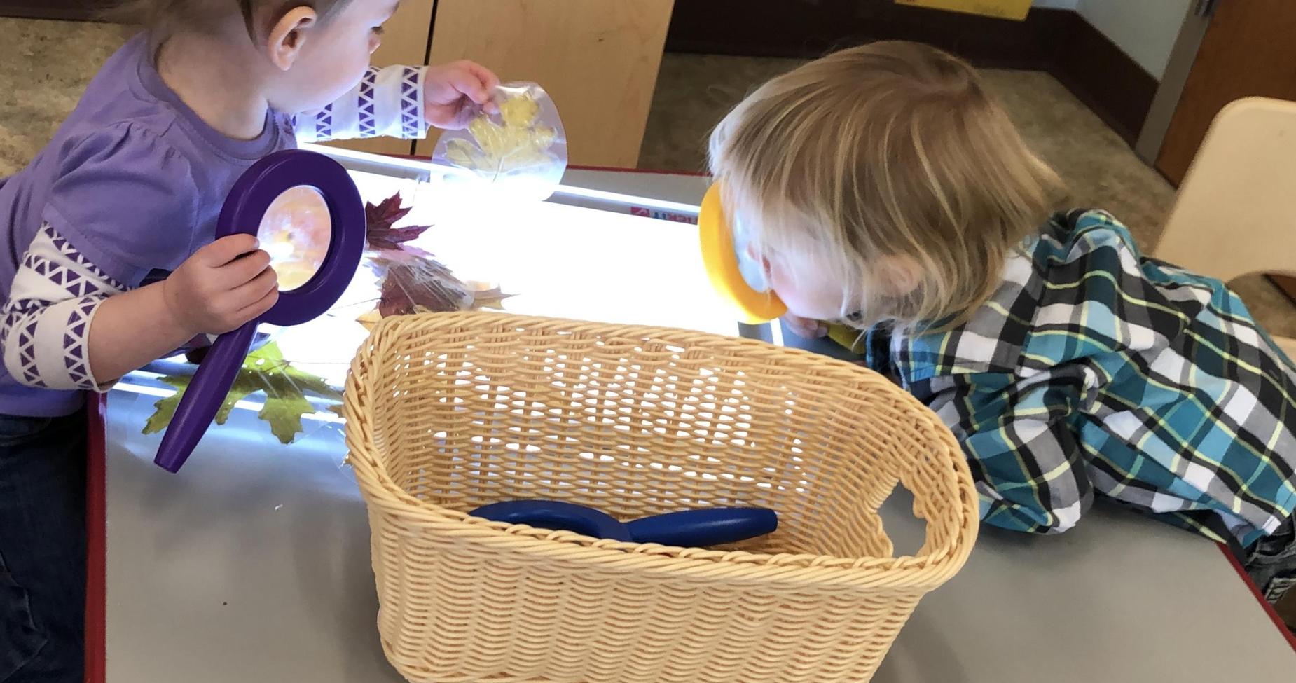toddlers doing science