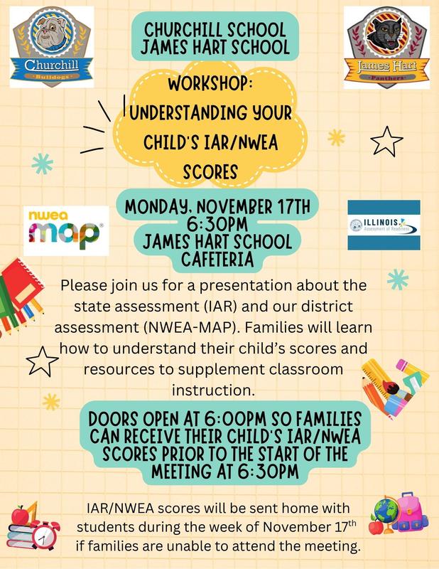 flyer with Churchill and James Hart logos and event information