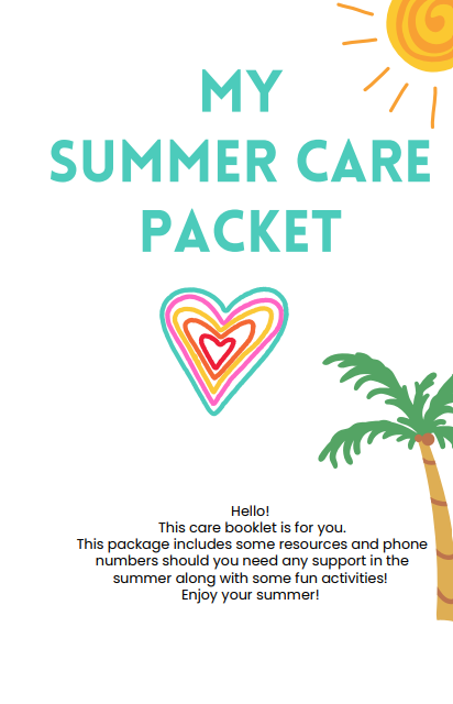 Summer Care Packet flyer for a Care Booklet 2026
