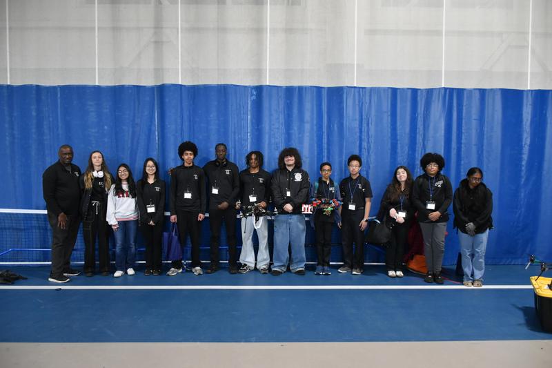 Brockton students at the drone competition